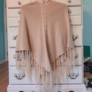 Cute Beige Poncho Sweater